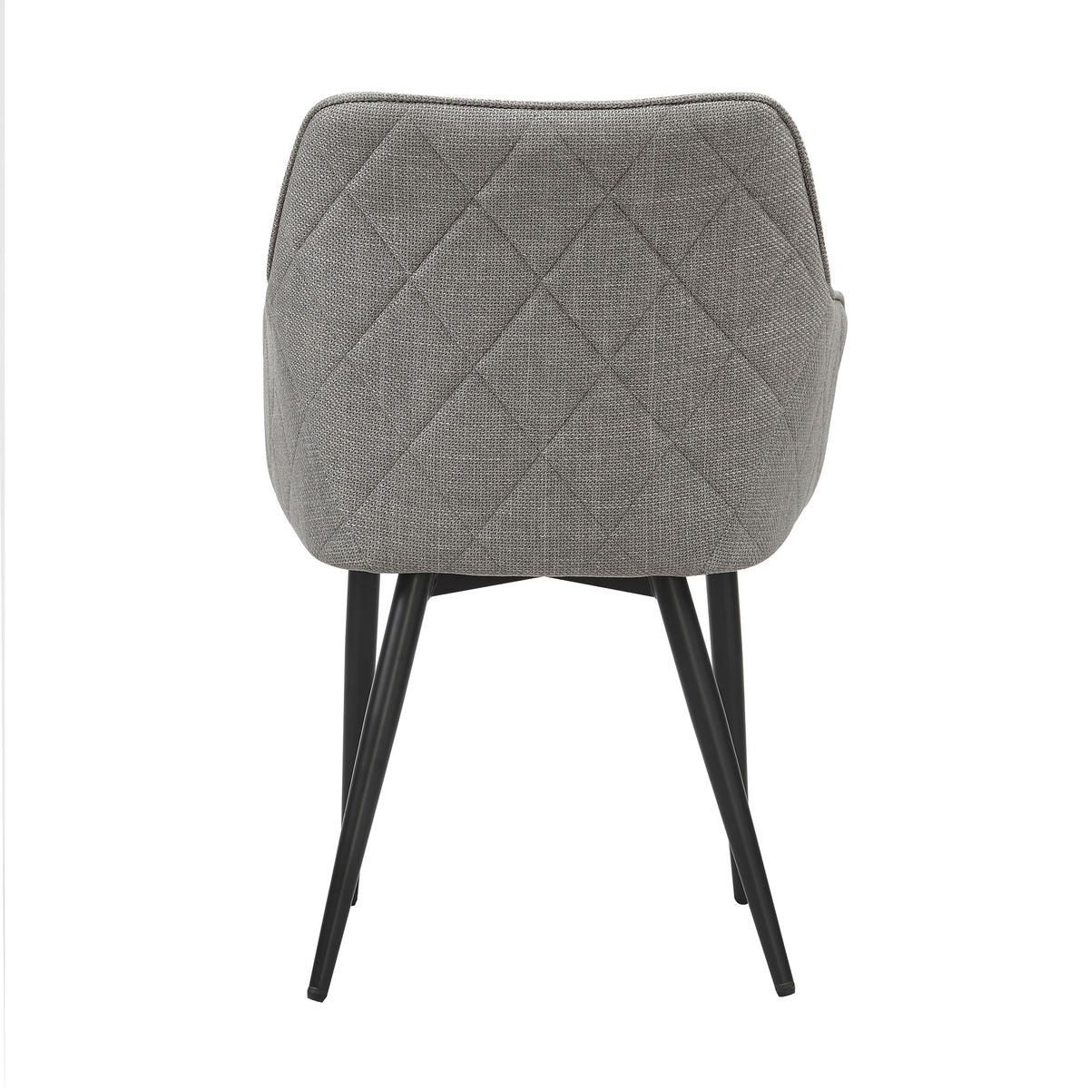 ARMLEHNSTUHL  in Struktur  - Taupe/Schwarz, MODERN, Textil/Metall (61/85/60cm) - Livetastic