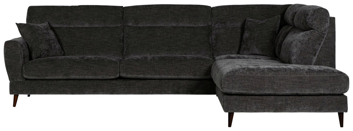 SOFFA i mörkgrå  - mörkgrå/mörkbrun, Klassisk, metall/trä (302/98/235/101cm) - Johann Jakob