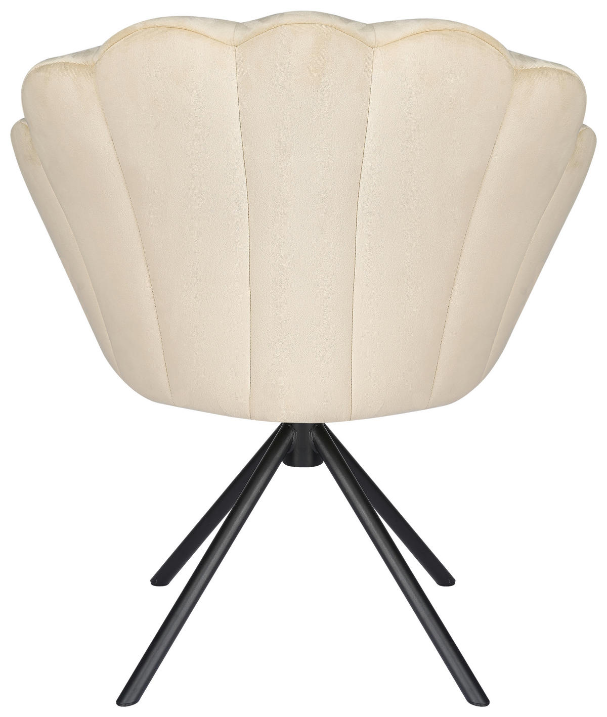 STUHL - Beige/Schwarz, Design, Textil/Metall (72/86/63cm) - Milino
