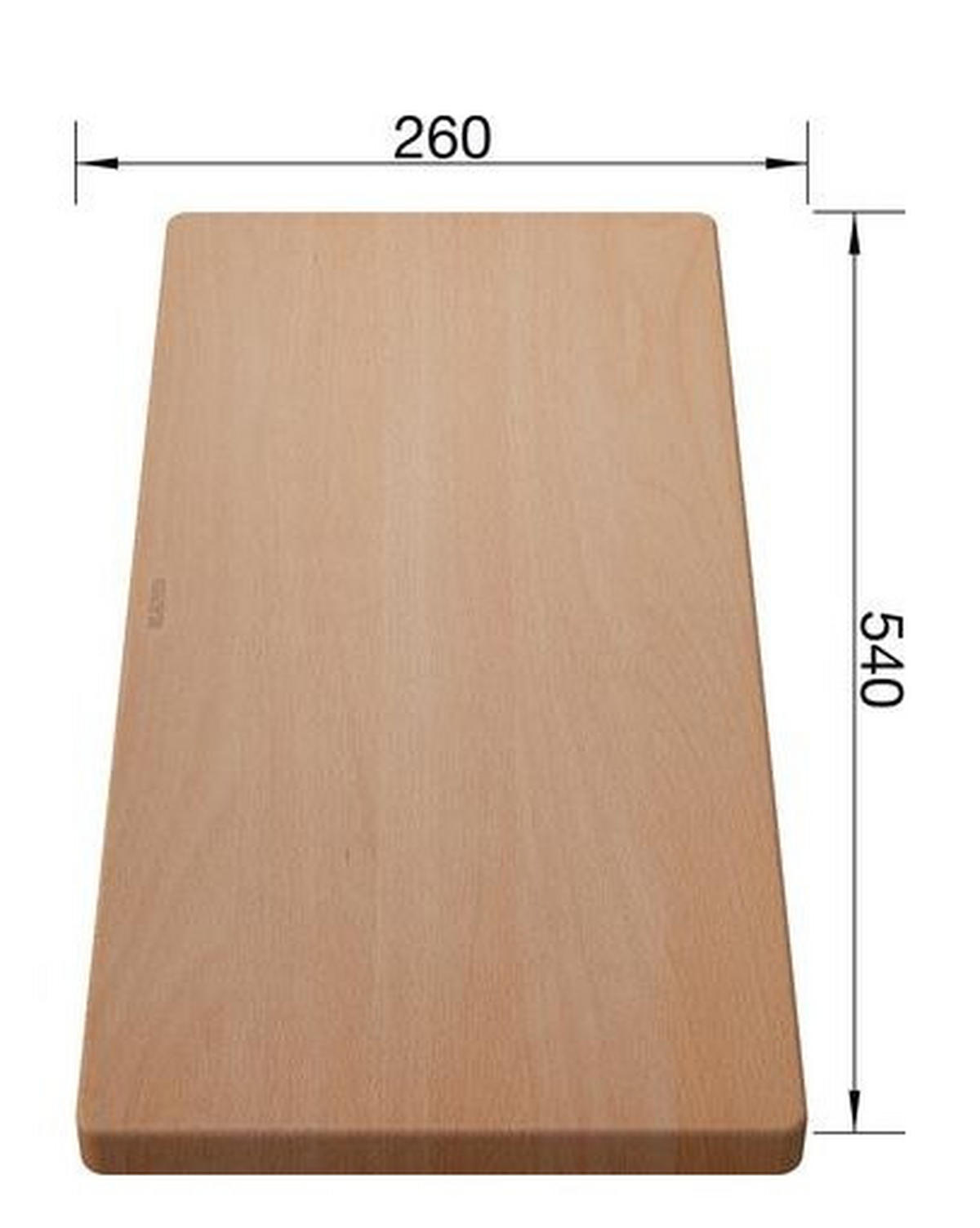 SCHNEIDEBRETT Holz Buche  - Buchefarben, Basics, Holz (54/2,8/26cm) - Blanco