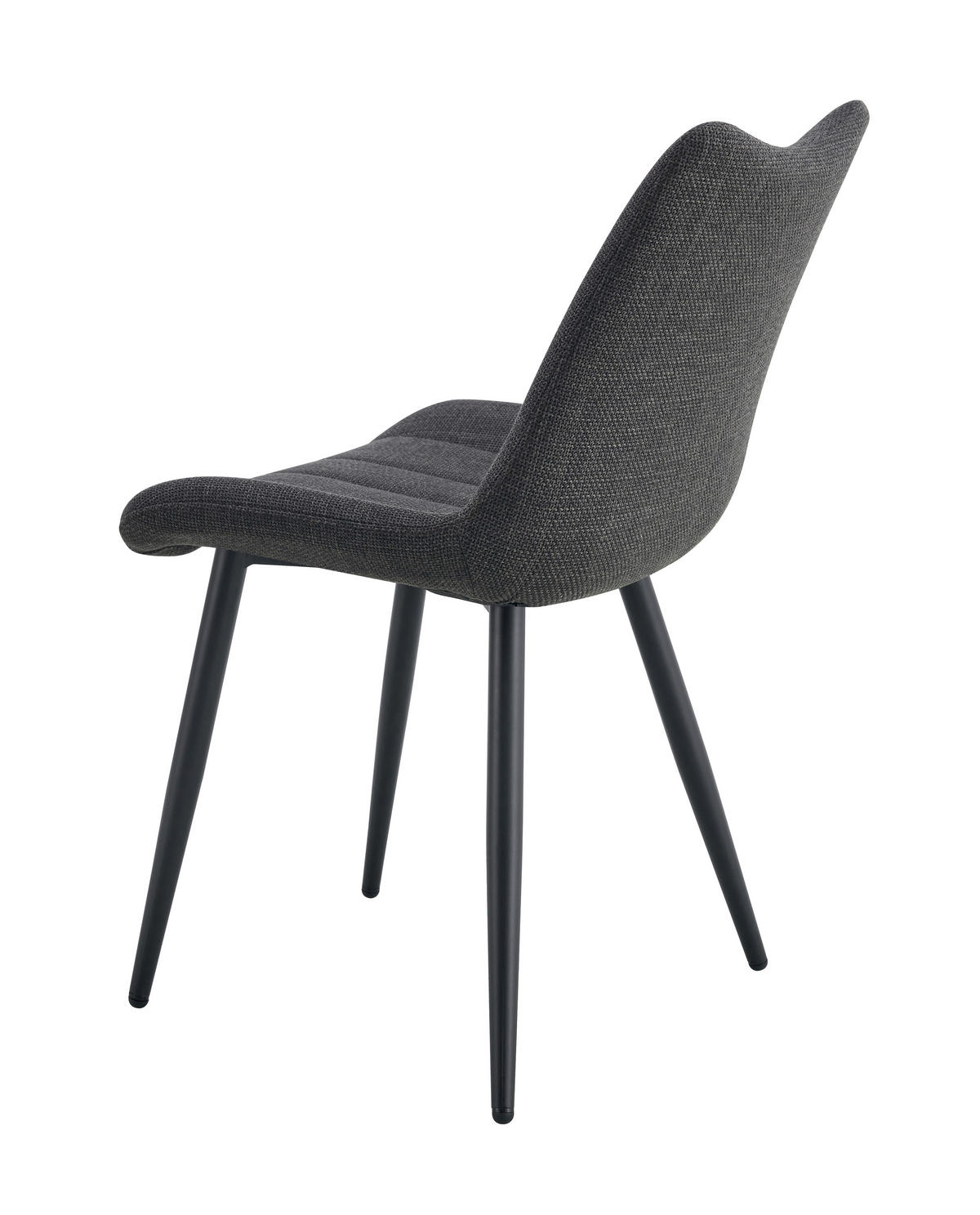 STUHL-SET 2 Stück  in Webstoff  - Anthrazit/Schwarz, MODERN, Textil/Metall (53/86/59cm) - MID.YOU