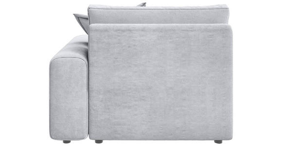 BIGSOFA Cord Hellgrau  - Hellgrau/Schwarz, MODERN, Kunststoff/Textil (117/93/190cm) - Carryhome