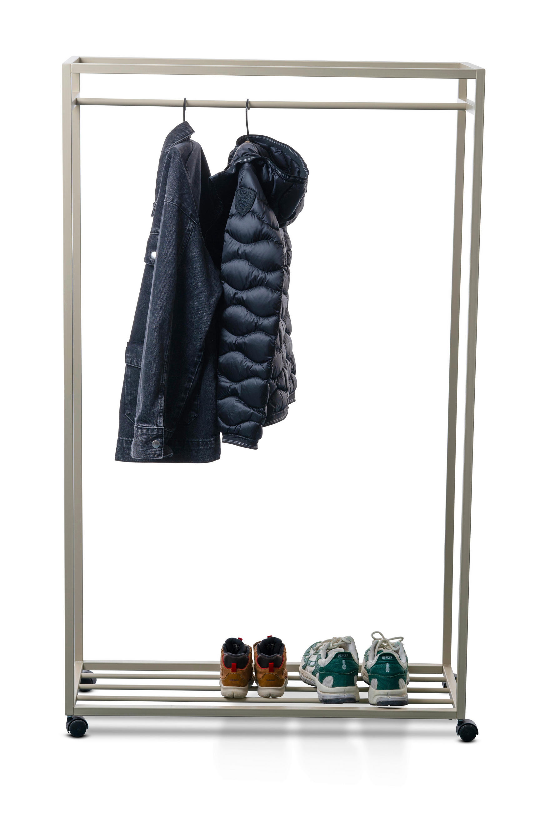 KLEIDERWAGEN in Grau 90/150/35 cm   - Grau, Basics, Kunststoff/Metall (90/150/35cm)