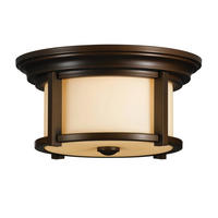 VONKAJŠIE STROPNÉ SVIETIDLO, 33/16.2 cm  - bronzová, Konventionell, kov/sklo (33/16.2cm) - Elstead Lighting