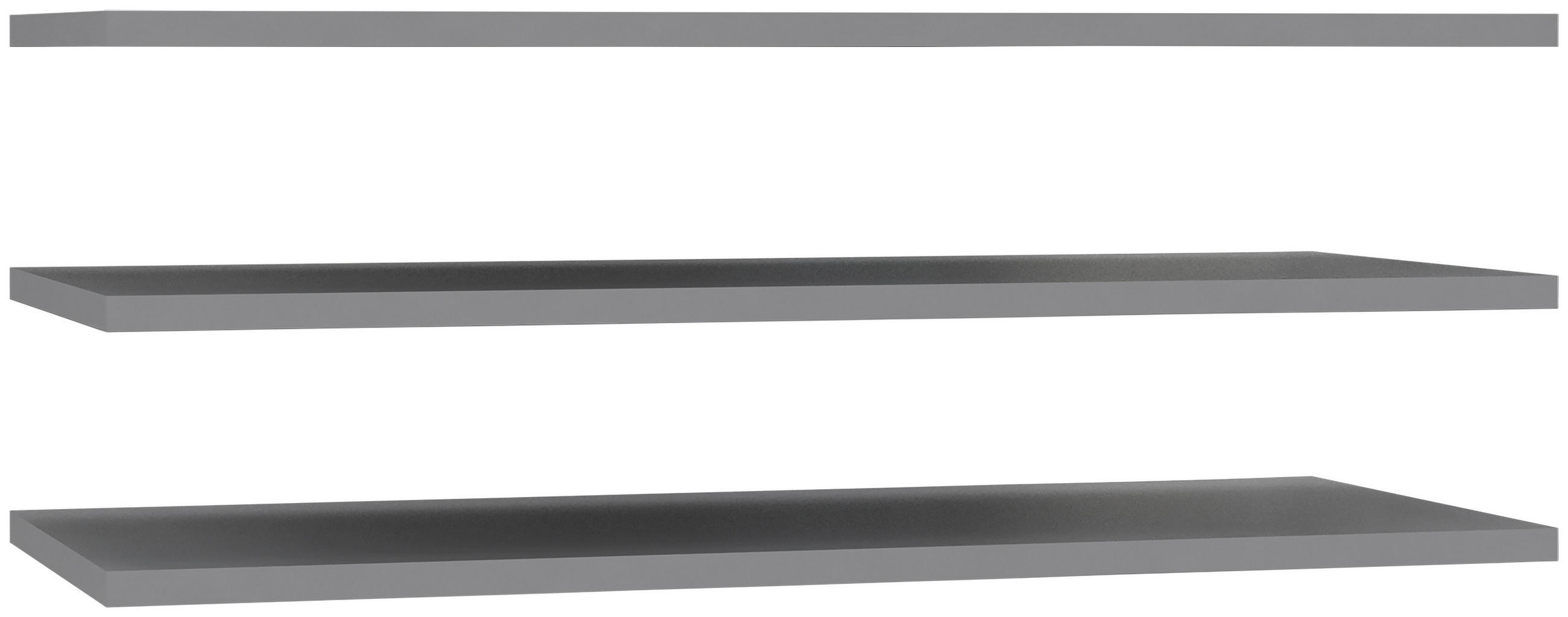EINLEGEBODENSET 97,8/1,5/42 cm 3-teilig Grau  - Grau, Holzwerkstoff (97,8/1,5/42cm) - Carryhome