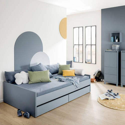 BETTKASTEN 98,5/20/95,2 cm Blau  - Blau, Basics, Holzwerkstoff (98,5/20/95,2cm) - Paidi