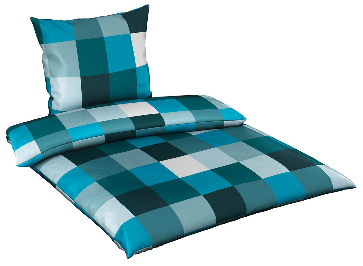 BETTWÄSCHE Satin 200/200 cm  - Petrol, Textil (200/200cm) - Novel