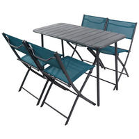 GARTENSET  5-teilig  - Türkis/Schwarz, Modern, Kunststoff/Textil - Ambia Garden