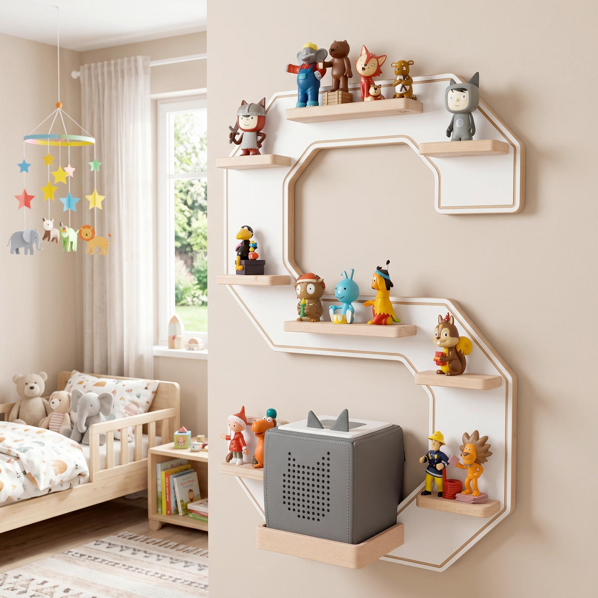 KINDERREGAL  - Weiss, Modern, Holzwerkstoff (40/54/19cm) - Livetastic