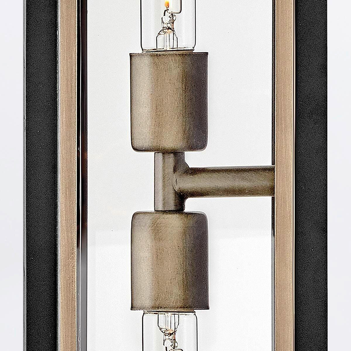 WANDLEUCHTE Shaw 61/15,9/17,1 cm  - Schwarz/Bronzefarben, KONVENTIONELL, Glas/Metall (61/15,9/17,1cm) - Elstead Lighting