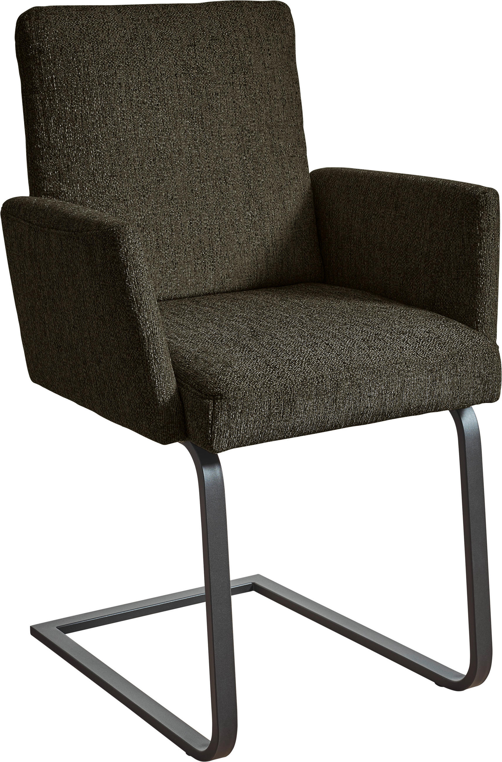 ARMLEHNSTUHL  in Stahl Chenille  - Schwarz/Braun, Design, Textil/Metall (56/92/60cm) - Dieter Knoll