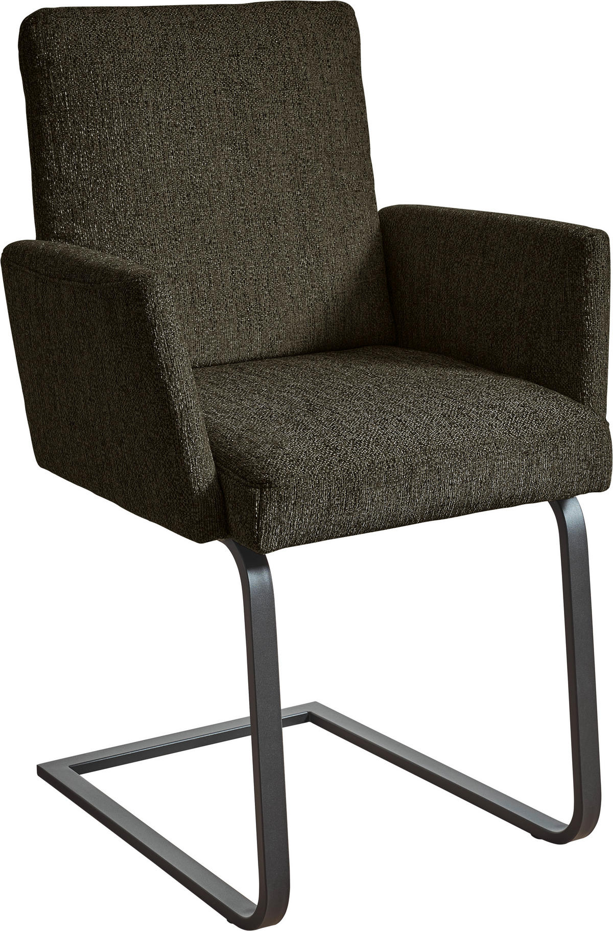 ARMLEHNSTUHL  in Stahl Chenille  - Schwarz/Braun, Design, Textil/Metall (56/92/60cm) - Dieter Knoll