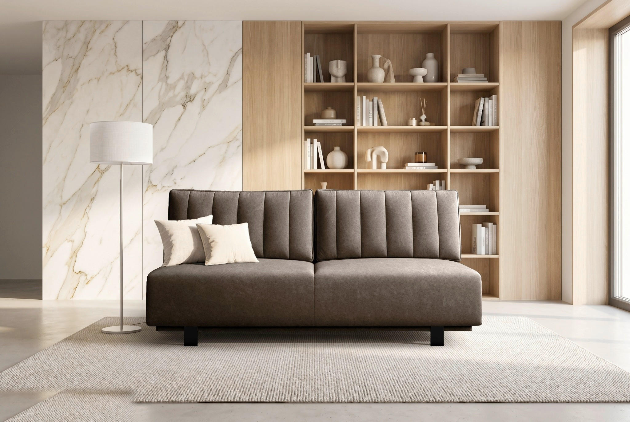 Livetastic Schlafsofa Olivio Dunkelgrau 200x90x95 cm
