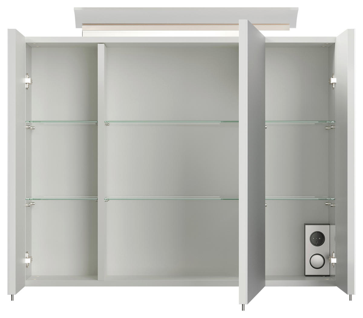 BADEZIMMER 2-teilig  in 80 cm  - Weiß Hochglanz/Weiß, Basics, Keramik/Holzwerkstoff (80cm) - MID.YOU