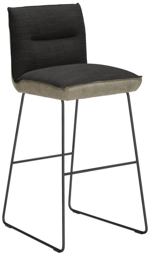 BARHOCKER Flachgewebe Anthrazit, Grau, Schwarz Stahl Stoffauswahl, Typenauswahl, Gestellauswahl  - Anthrazit/Schwarz, Design, Textil/Metall (51/107/59cm) - Dieter Knoll