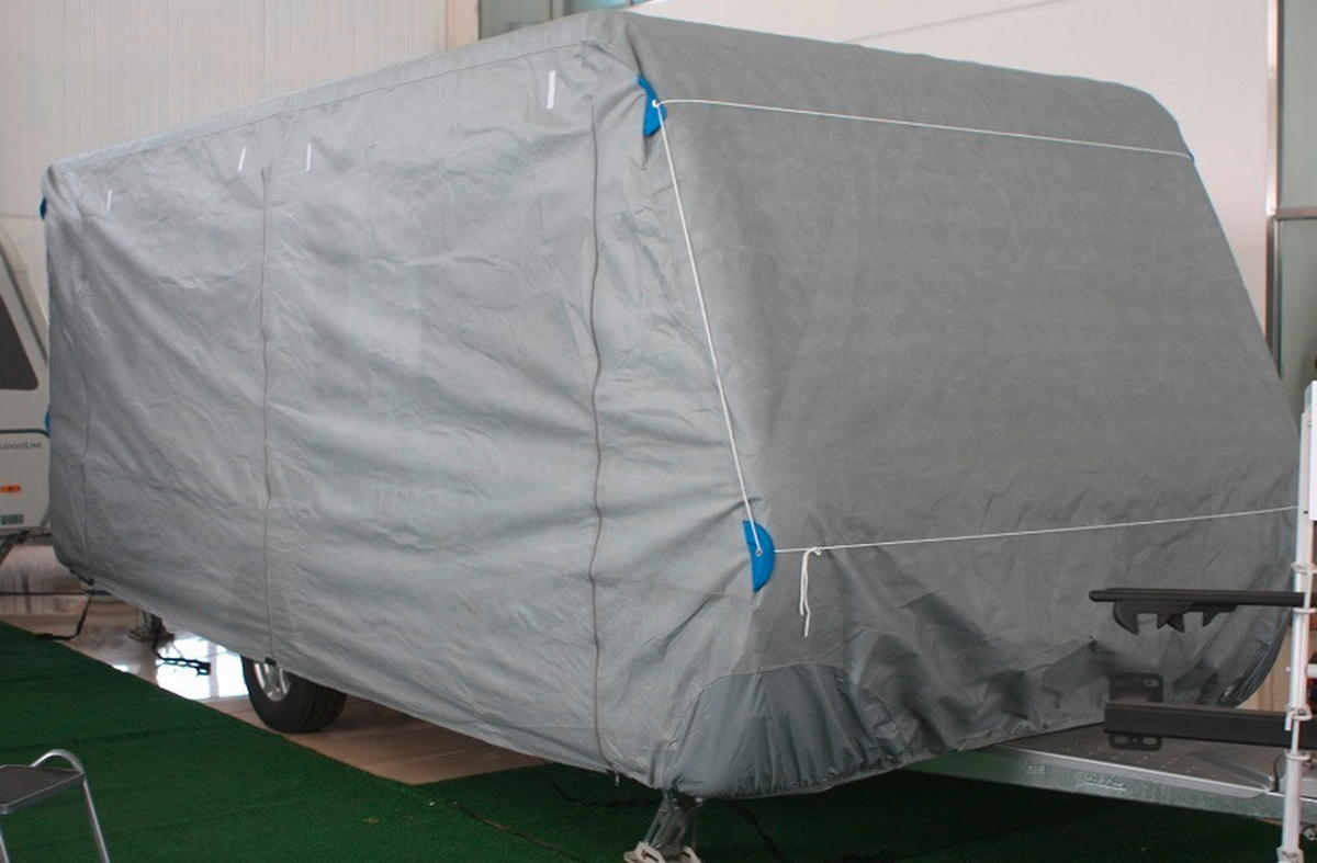 ZAKRÝVACÍ PLACHTA   - šedá, Basics, plast (250/220/670cm)