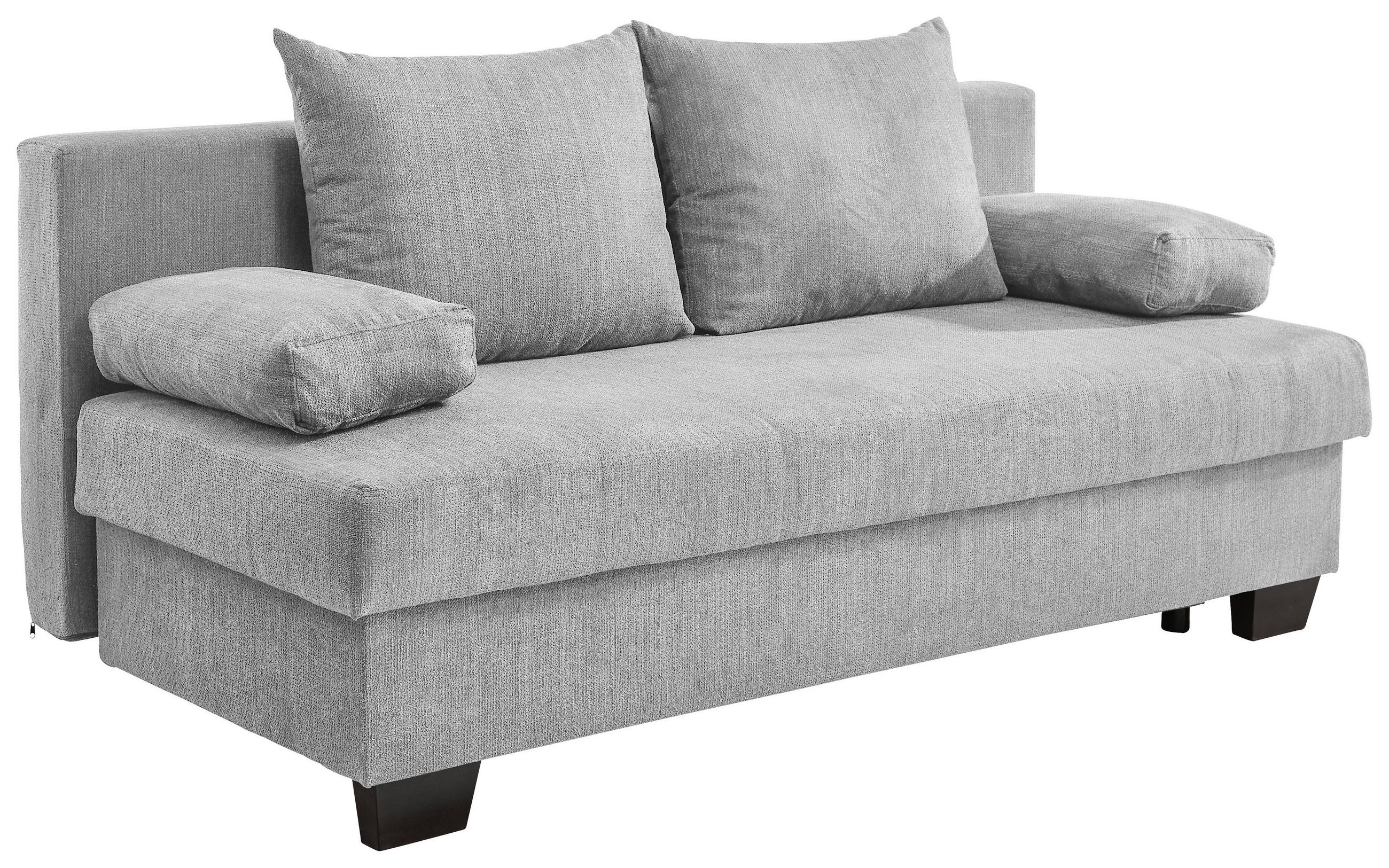 SCHLAFSOFA Flachgewebe Hellgrau  - Hellgrau, KONVENTIONELL, Holz/Textil (200/88/102cm) - Xora