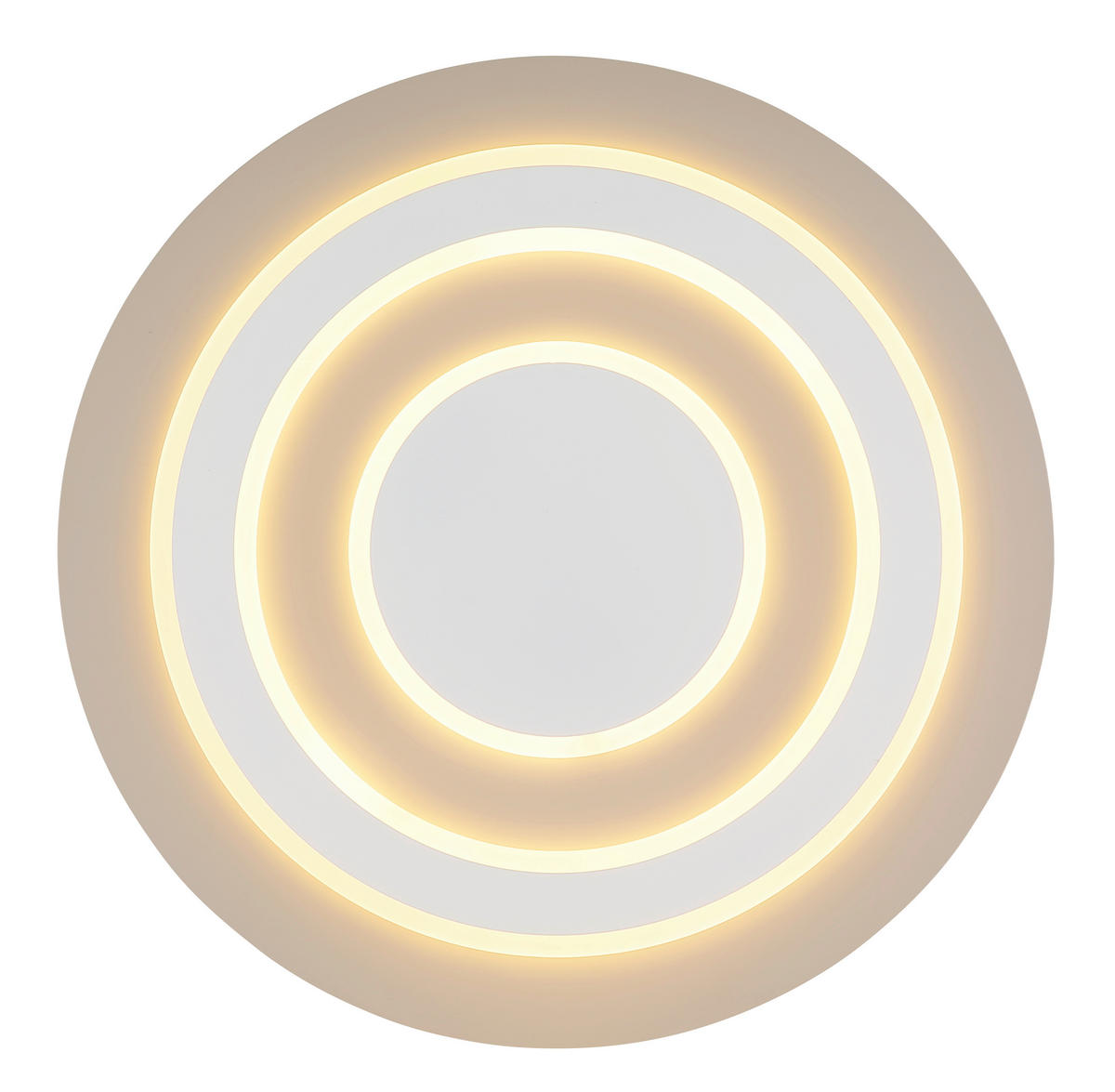 LED-DECKENLEUCHTE Jayden 48/5,5 cm   - Sandfarben/Weiß, Design, Kunststoff/Metall (48/5,5cm) - Globo