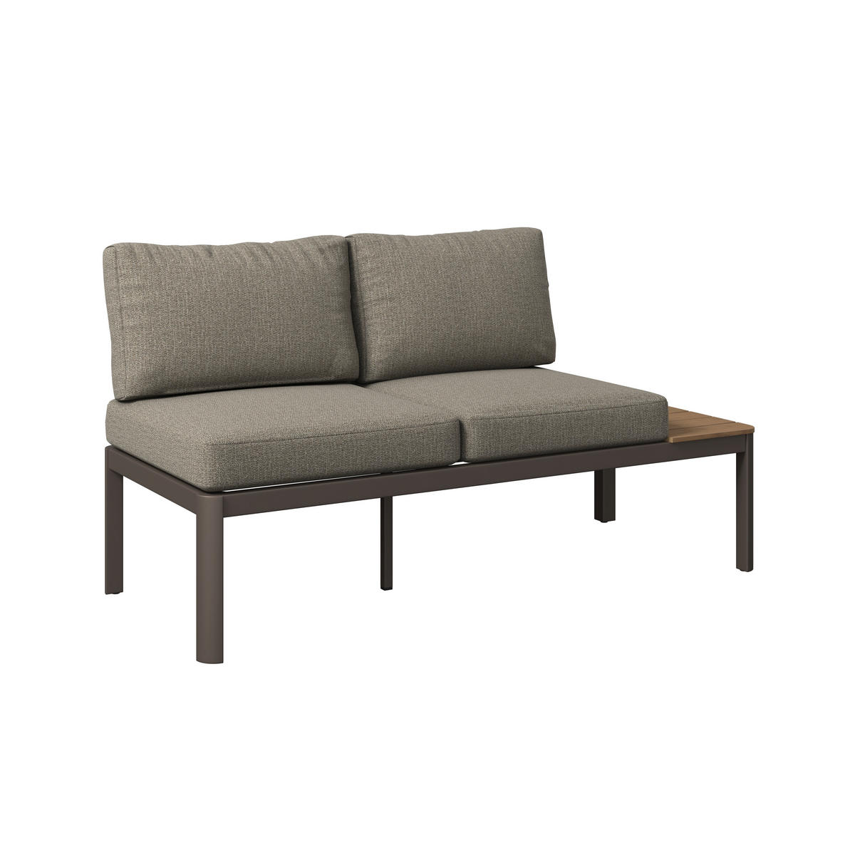 LOUNGEGARNITUR 3-teilig  219/238 cm  Aluminium  - Taupe/Naturfarben, Design, Kunststoff/Textil (219/238cm) - Amatio