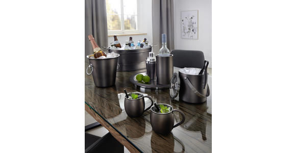 MOSCOW-MULE-BECHER  - Schwarz, Design, Metall (8,5/9,5cm) - Novel