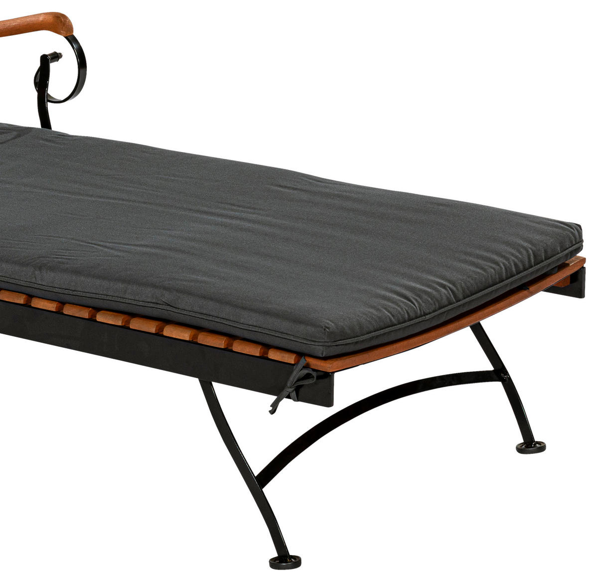 GARTENLIEGE 65/31,5/195 cm  - Graphitfarben/Naturfarben, KONVENTIONELL, Holz/Textil (65/31,5/195cm) - Gardenson