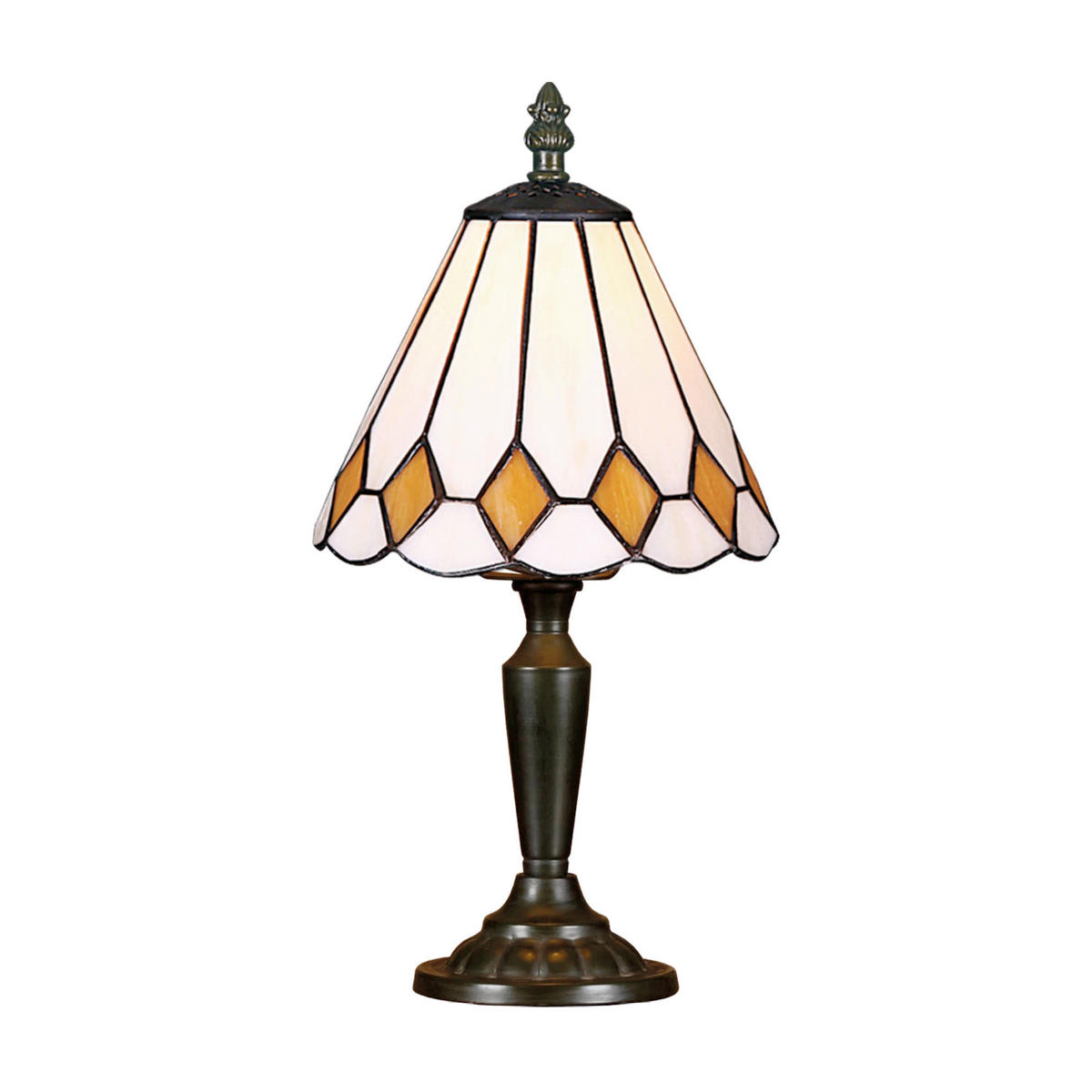 ASZTALI LÁMPA - barna, Basics, Üveg/fém (32/16/16cm)