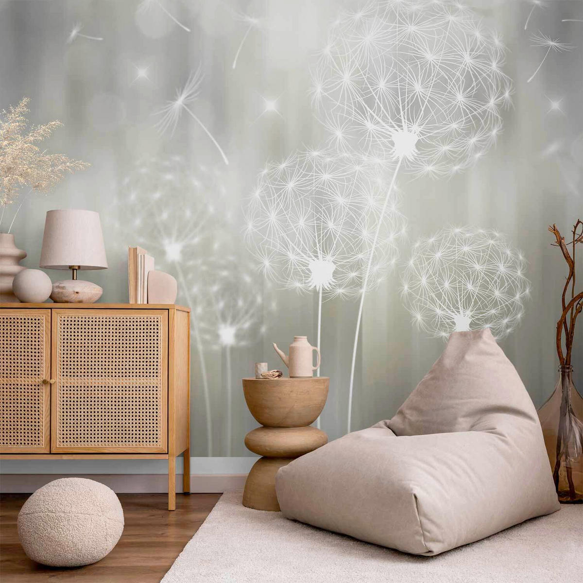 FOTOTAPETE  - Weiß/Grau, LIFESTYLE, Textil (400/280cm) - artgeist