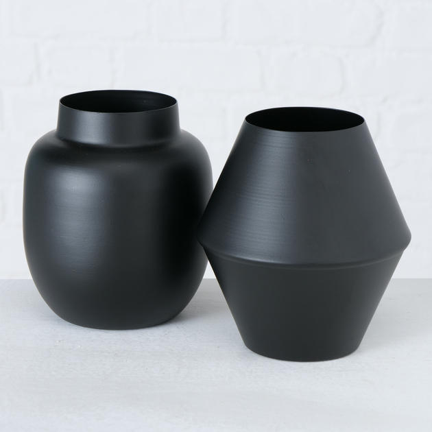 DEKORVAS  - svart, Design, metall (12/14cm)