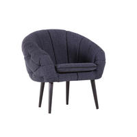 FÅTÖLJ i textil blå  - blå/svart, Design, trä/textil (80/77/68cm) - MID.YOU