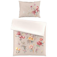 ÁGYNEMŰHUZAT-GARNITÚRA 140/200 cm  - krémszínű/sötét rózsaszín, Basics, textil (140/200cm) - Fleuresse