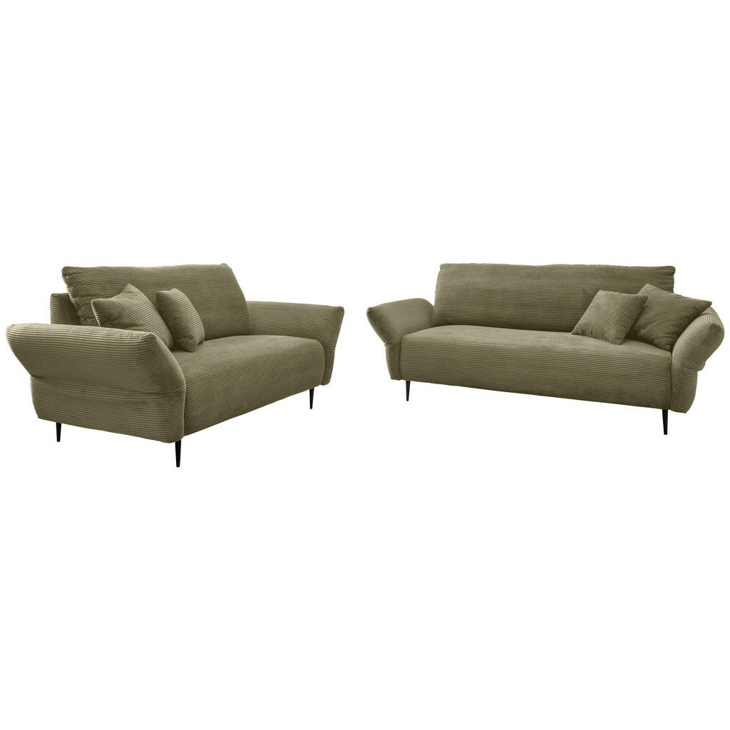 Thumbnail - Livetastic 3-Sitzer-Sofa, Olivgrün, Textil, Füllung: Schaumstoff, 201x97x102 cm, Rücken echt, Armteil links, rechts, Woh...