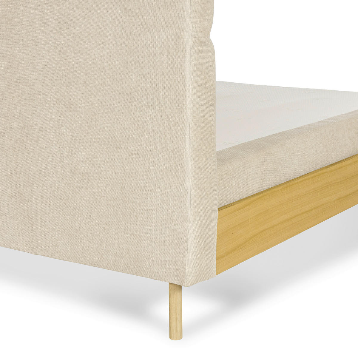 SÄNG 180/200 cm  i naturfärgad, beige   - beige/naturfärgad, Klassisk, trä/textil (180/200cm) - Niels Andersson