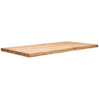 TISCHPLATTE in Holz 200/100/6 cm   - Eichefarben, Natur, Holz (200/100/6cm) - Valdera