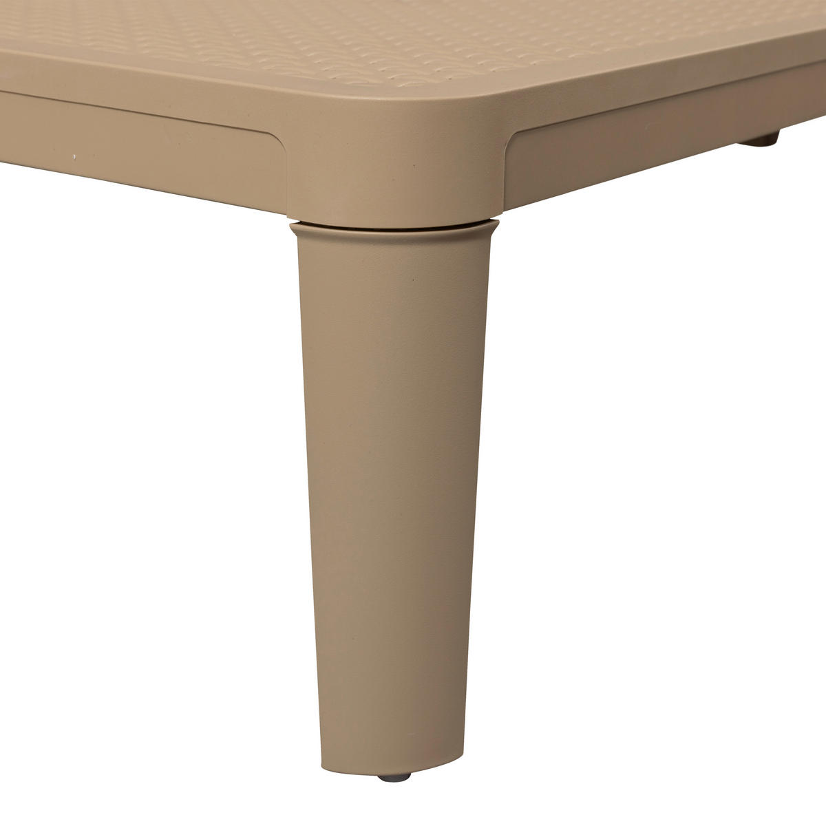 GARTENLIEGE 55/29/191 cm  - Sandfarben, Design, Kunststoff (55/29/191cm) - Gardenson