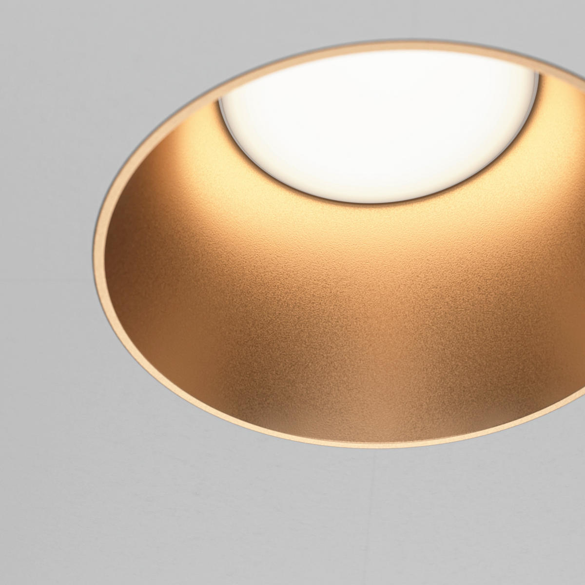 DECKENLEUCHTE Downlight 14/14/5,5 cm   - Goldfarben, Trend, Kunststoff/Metall (14/14/5,5cm) - MAYTONI