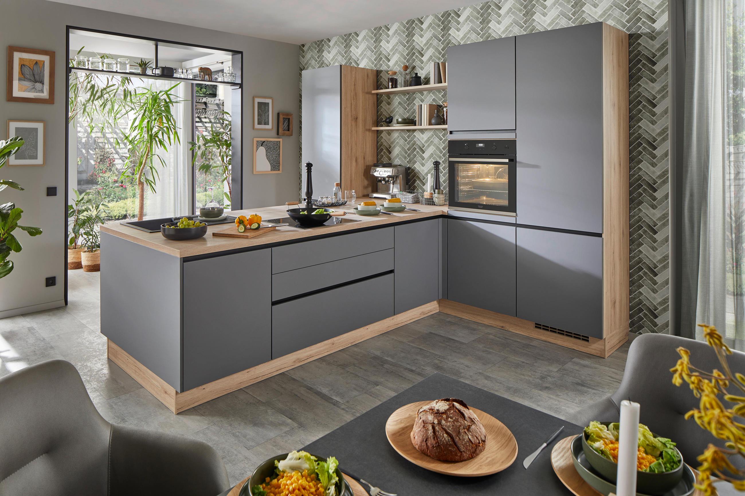 BUCĂTĂRIE LA COMANDĂ   - ardeziu, Design, material pe bază de lemn - Celina