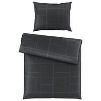 POVLEČENÍ, satén, antracitová, 140/200 cm - antracitová, Konvenční, textil (140/200cm) - Dieter Knoll