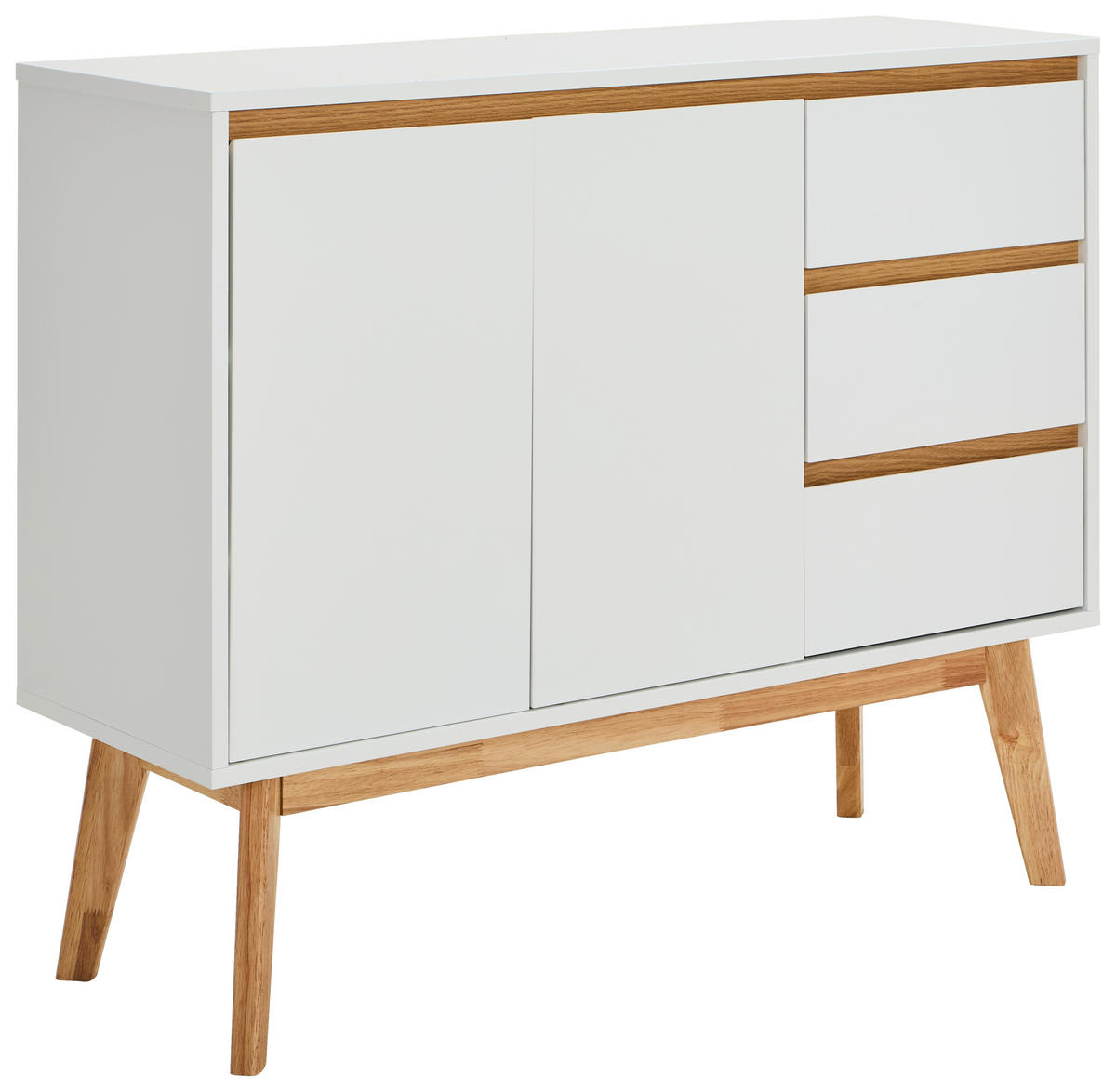 KOMMODE  in 97/80/34 cm  - Weiß/Naturfarben, Design, Holz/Holzwerkstoff (97/80/34cm) - MID.YOU
