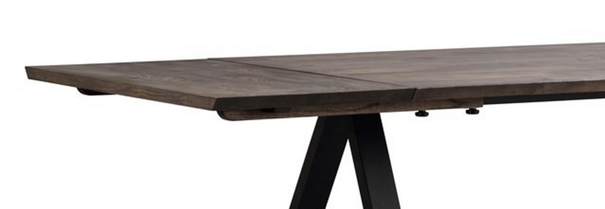 MATBORD i trä 220/100/75 cm   - brun/svart, Design, metall/trä (220/100/75cm) - Rowico