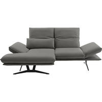 ECKSOFA Echtleder Hellgrau  - Gelb/Hellgrau, Design, Leder/Metall (130/210cm) - Dieter Knoll