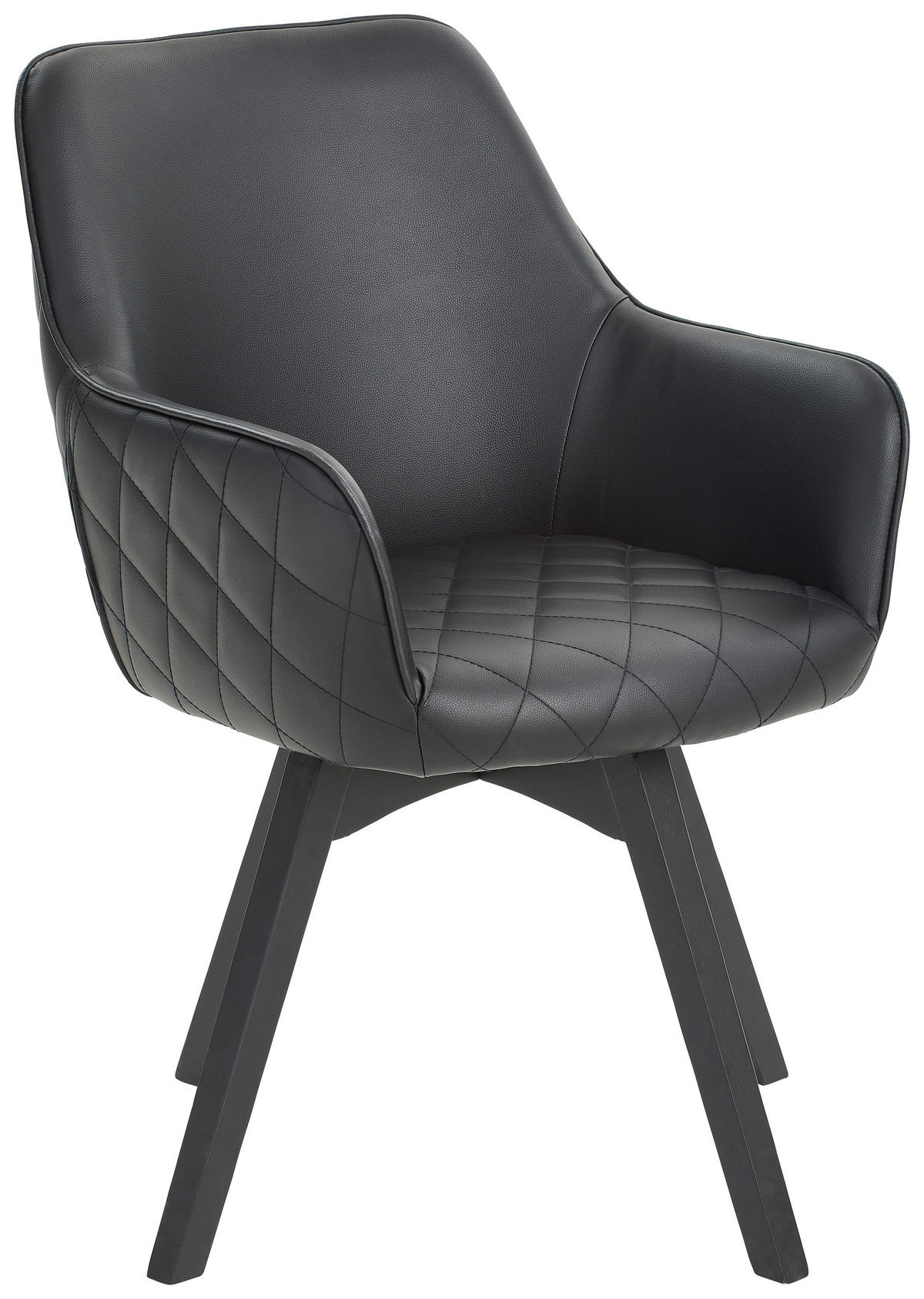 KAROSSZÉK fekete  - fekete, Konventionell, textil/fa (60/92/65cm) - Xora