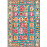VINTAGE-TEPPICH Cortea Zylar 130/190 cm  in Hellblau, Dunkelrosa, Elfenbein  - Elfenbein/Dunkelrosa, LIFESTYLE, Kunststoff/Textil (130/190cm) - Lindorug