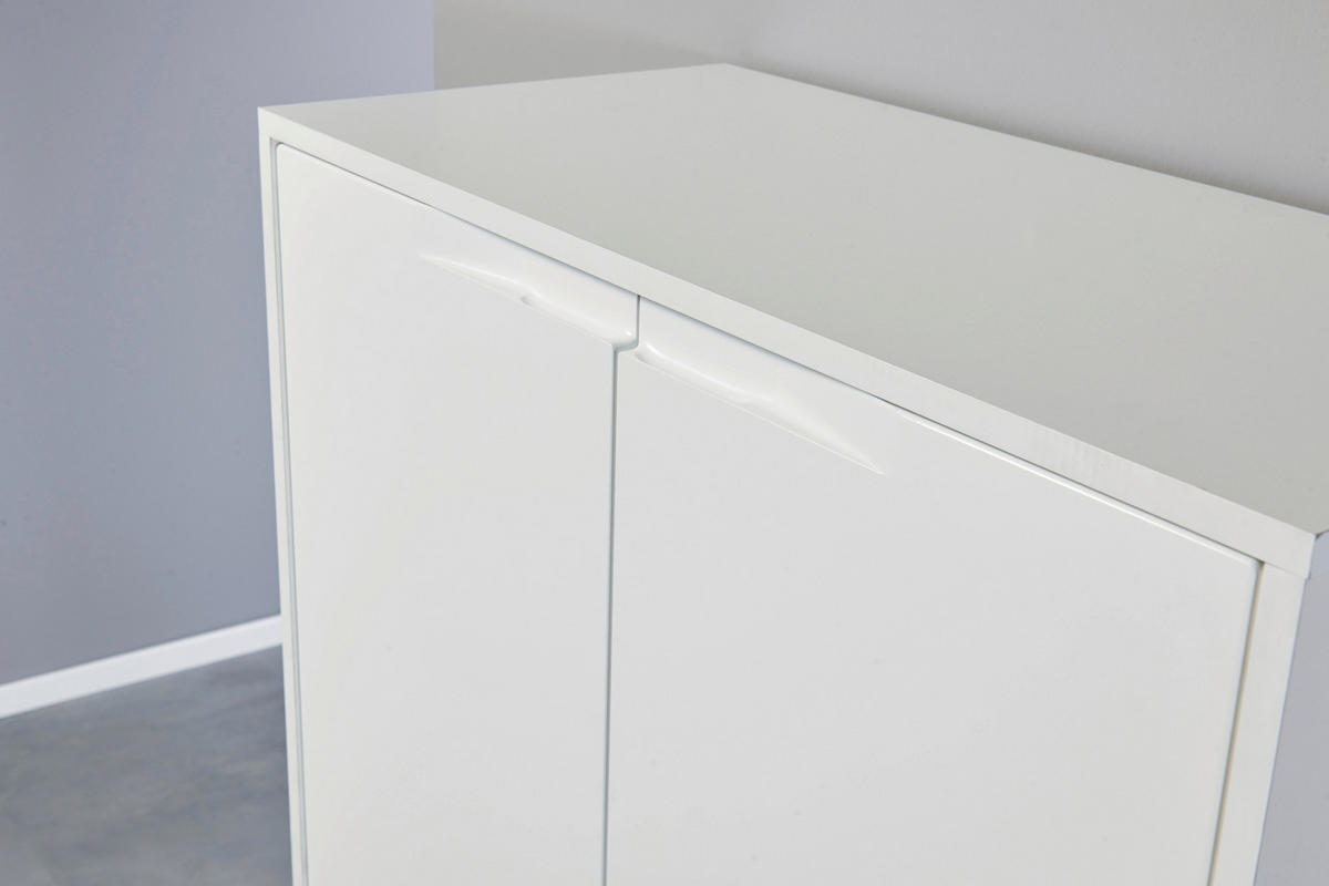 BARSCHRANK Weiß  - Schwarz/Weiß, Design, Glas/Holzwerkstoff (80/157/38cm) - Xora
