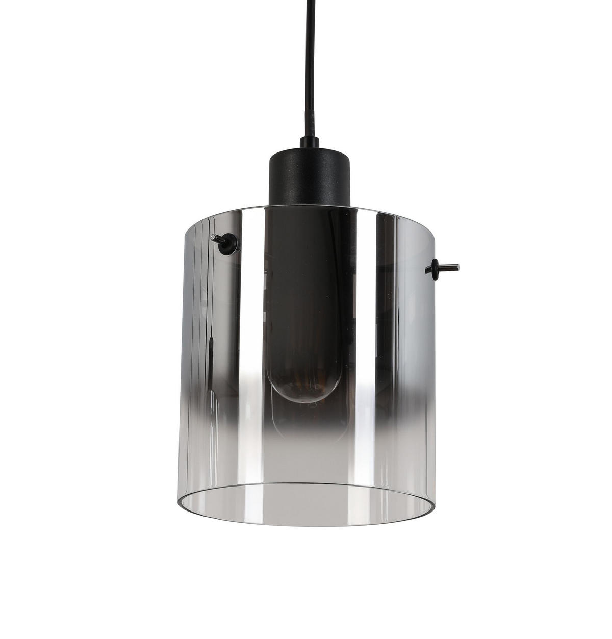 HÄNGELEUCHTE 86/34/120 cm   - Chromfarben/Schwarz, Design, Glas/Metall (86/34/120cm) - Novel