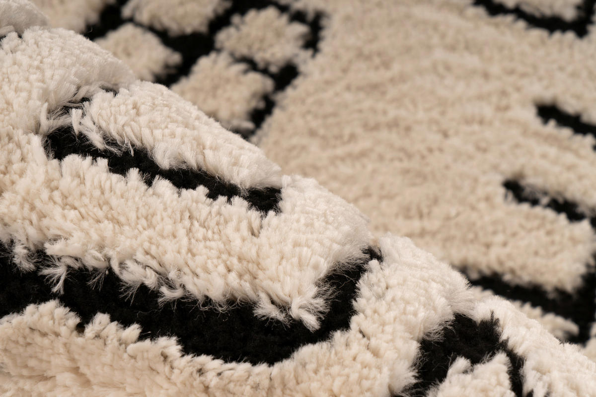 HOCHFLORTEPPICH 160/230 cm Weiß  - Weiß, KONVENTIONELL, Textil (160/230cm)