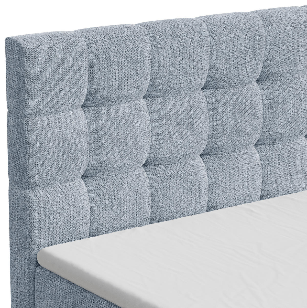 BOXBETT 140/200 cm,  in Blau, Bettkasten, Topper,  - Blau/Schwarz, MODERN, Holz/Kunststoff (140/200cm) - MID.YOU