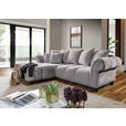 ECKSOFA  in Plüsch Grau  190/288 cm  - Dunkelbraun/Grau, KONVENTIONELL, Holz/Textil (190/288cm) - Carryhome