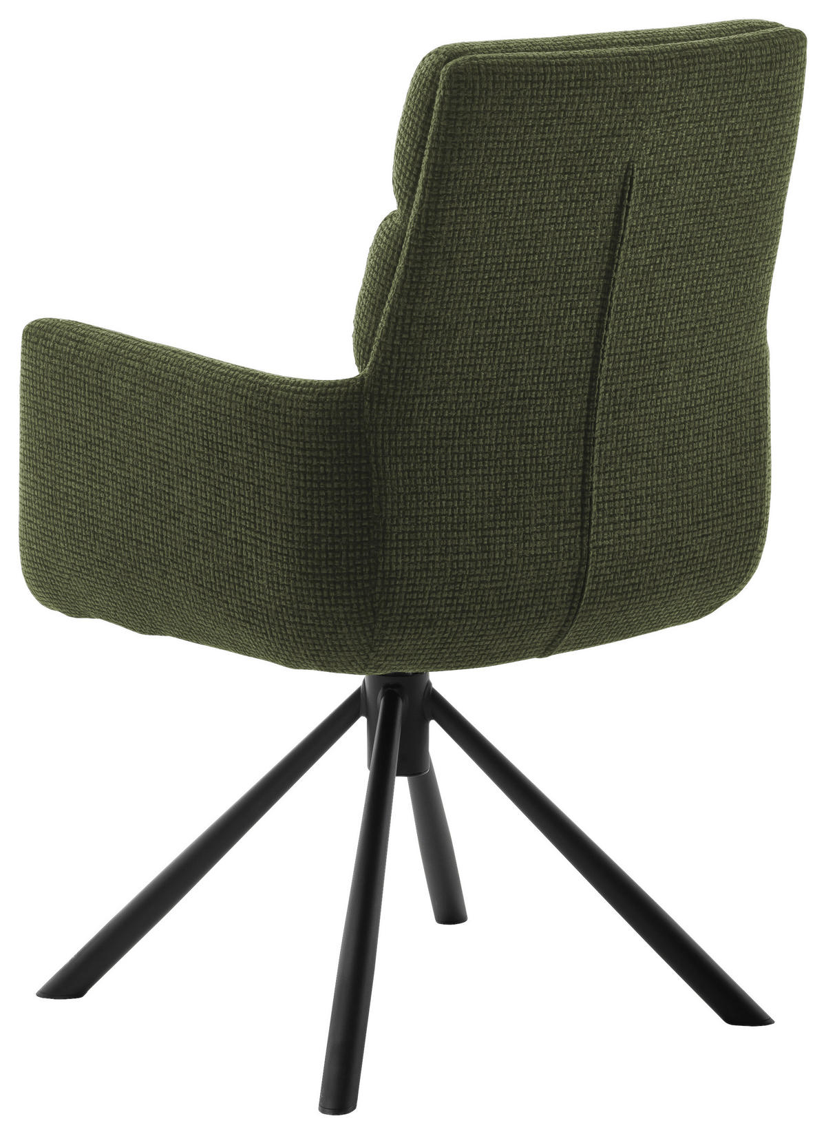 ARMLEHNSTUHL  in Stahl Webstoff  - Schwarz/Olivgrün, Design, Textil/Metall (61/90/64cm) - Dieter Knoll