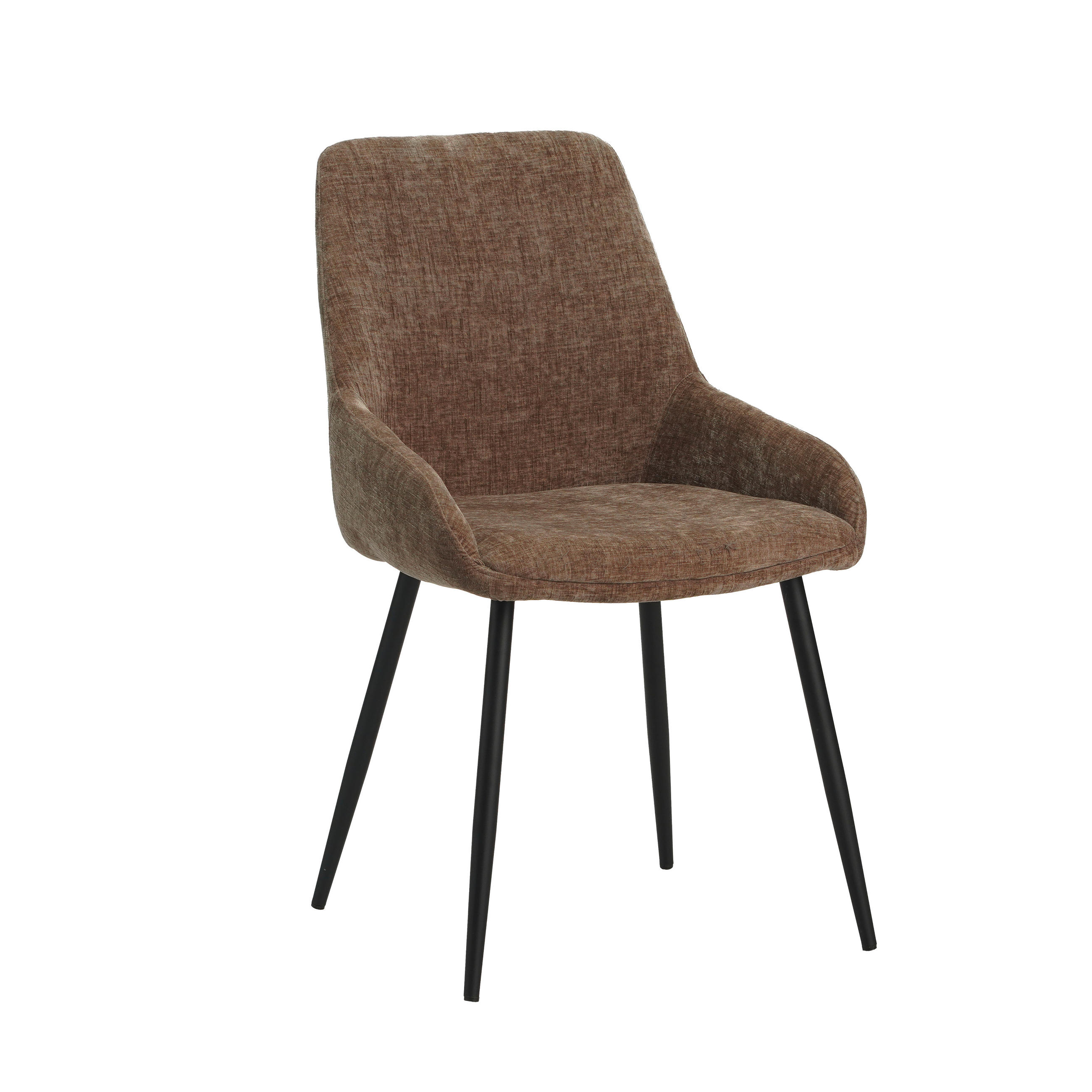 SADA STOLIČIEK 2 kus - hnedá/sivohnedá, Modern, kov/textil (52/86/44cm) - MID.YOU