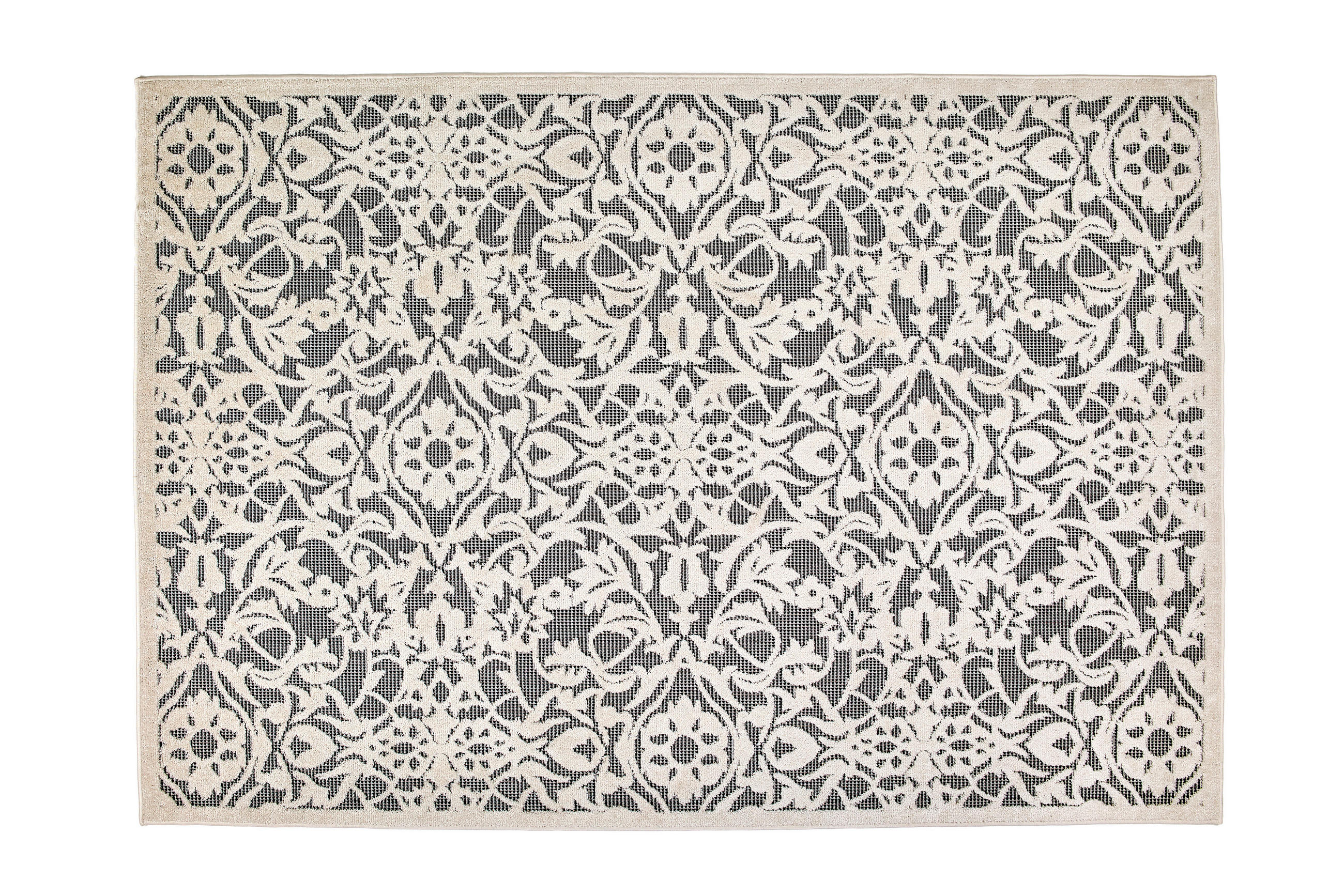 OUTDOORTEPPICH  für Terrasse und Balkon 160/230 cm Serina Grau, Weiß  - Weiß/Grau, Basics, Kunststoff (160/230cm) - Astra